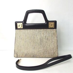 Salvatore Ferragamo Classic Top-Handle 2 way Shoulder Hangbag